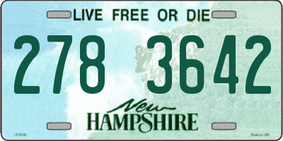 NH license plate 2783642