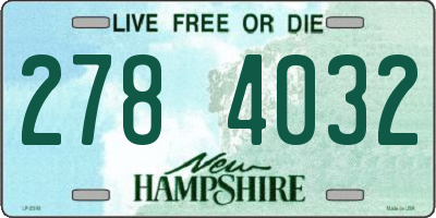 NH license plate 2784032