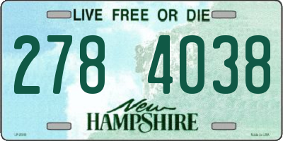 NH license plate 2784038