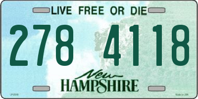 NH license plate 2784118