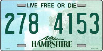 NH license plate 2784153