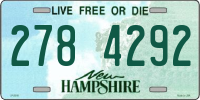 NH license plate 2784292