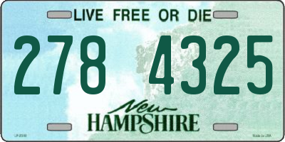 NH license plate 2784325