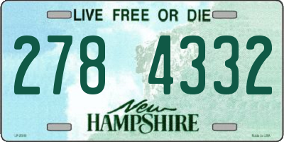 NH license plate 2784332
