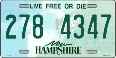 NH license plate 2784347