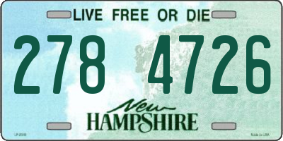 NH license plate 2784726