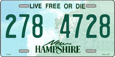 NH license plate 2784728