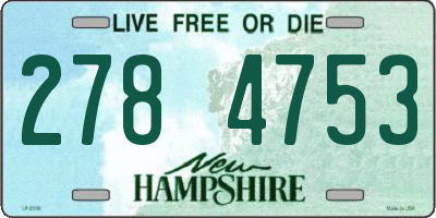 NH license plate 2784753