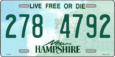 NH license plate 2784792