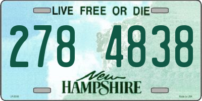 NH license plate 2784838