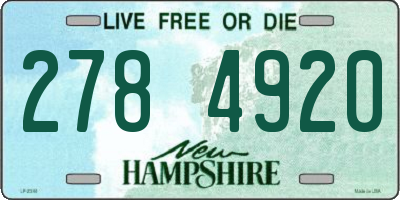NH license plate 2784920
