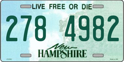 NH license plate 2784982