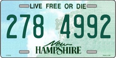 NH license plate 2784992