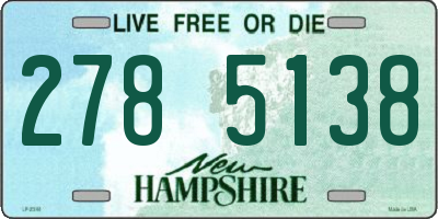 NH license plate 2785138