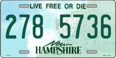 NH license plate 2785736