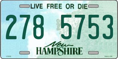 NH license plate 2785753