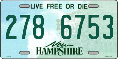 NH license plate 2786753