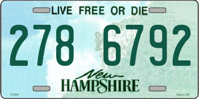 NH license plate 2786792