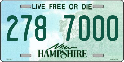 NH license plate 2787000