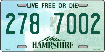 NH license plate 2787002