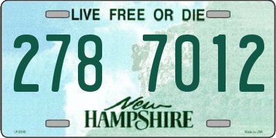 NH license plate 2787012