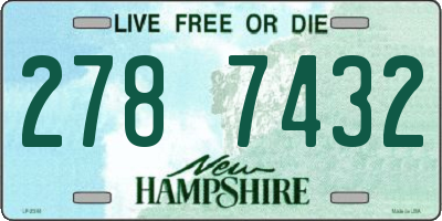 NH license plate 2787432