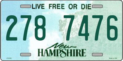 NH license plate 2787476
