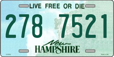 NH license plate 2787521