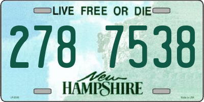 NH license plate 2787538