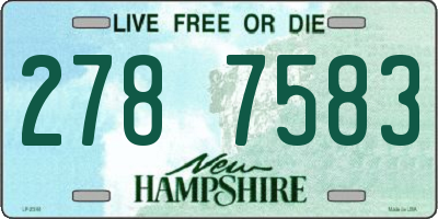 NH license plate 2787583