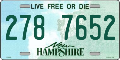 NH license plate 2787652