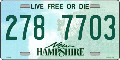 NH license plate 2787703