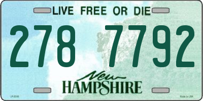 NH license plate 2787792