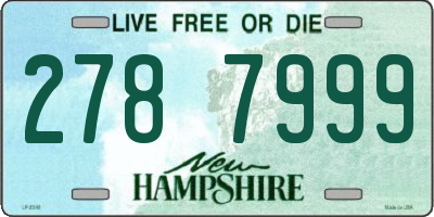 NH license plate 2787999