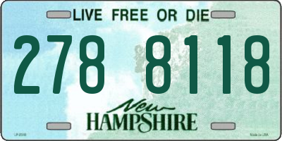 NH license plate 2788118