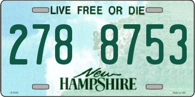 NH license plate 2788753