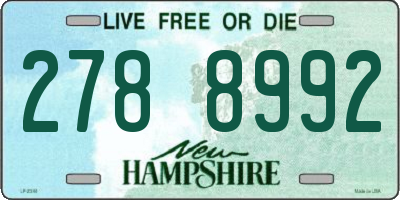 NH license plate 2788992
