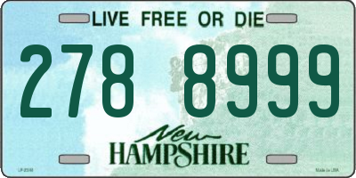 NH license plate 2788999