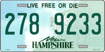 NH license plate 2789233