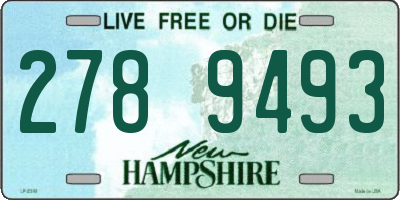 NH license plate 2789493