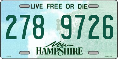 NH license plate 2789726