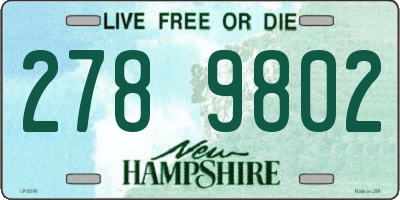 NH license plate 2789802
