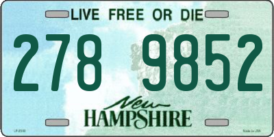 NH license plate 2789852