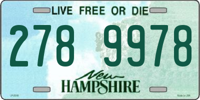 NH license plate 2789978