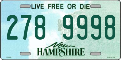 NH license plate 2789998