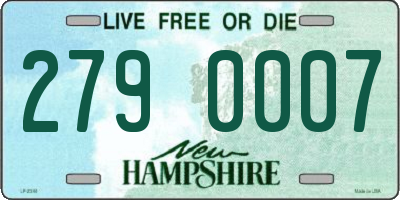NH license plate 2790007