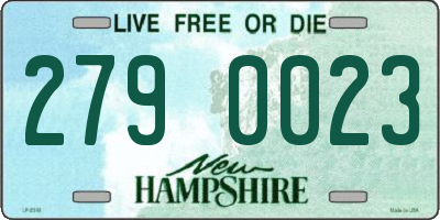 NH license plate 2790023