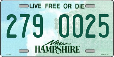 NH license plate 2790025