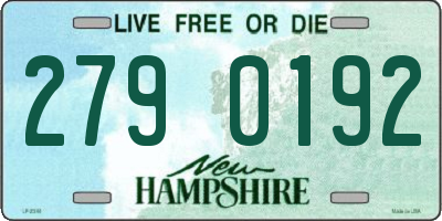 NH license plate 2790192