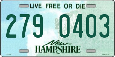 NH license plate 2790403